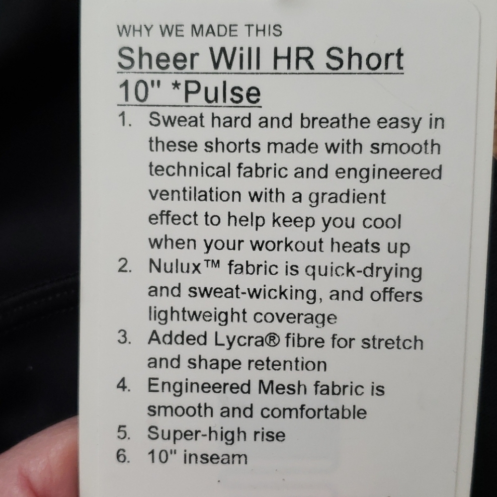 Lululemon High Rise Short size 8 - Picture 5 of 6